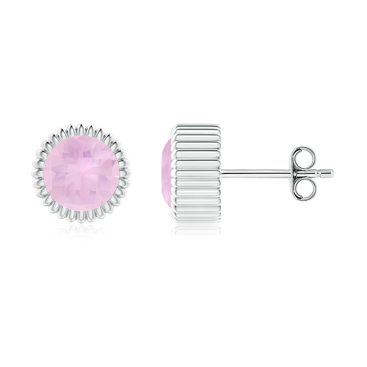 AAAA - Rose Quartz / 1.7 CT / 14 KT White Gold