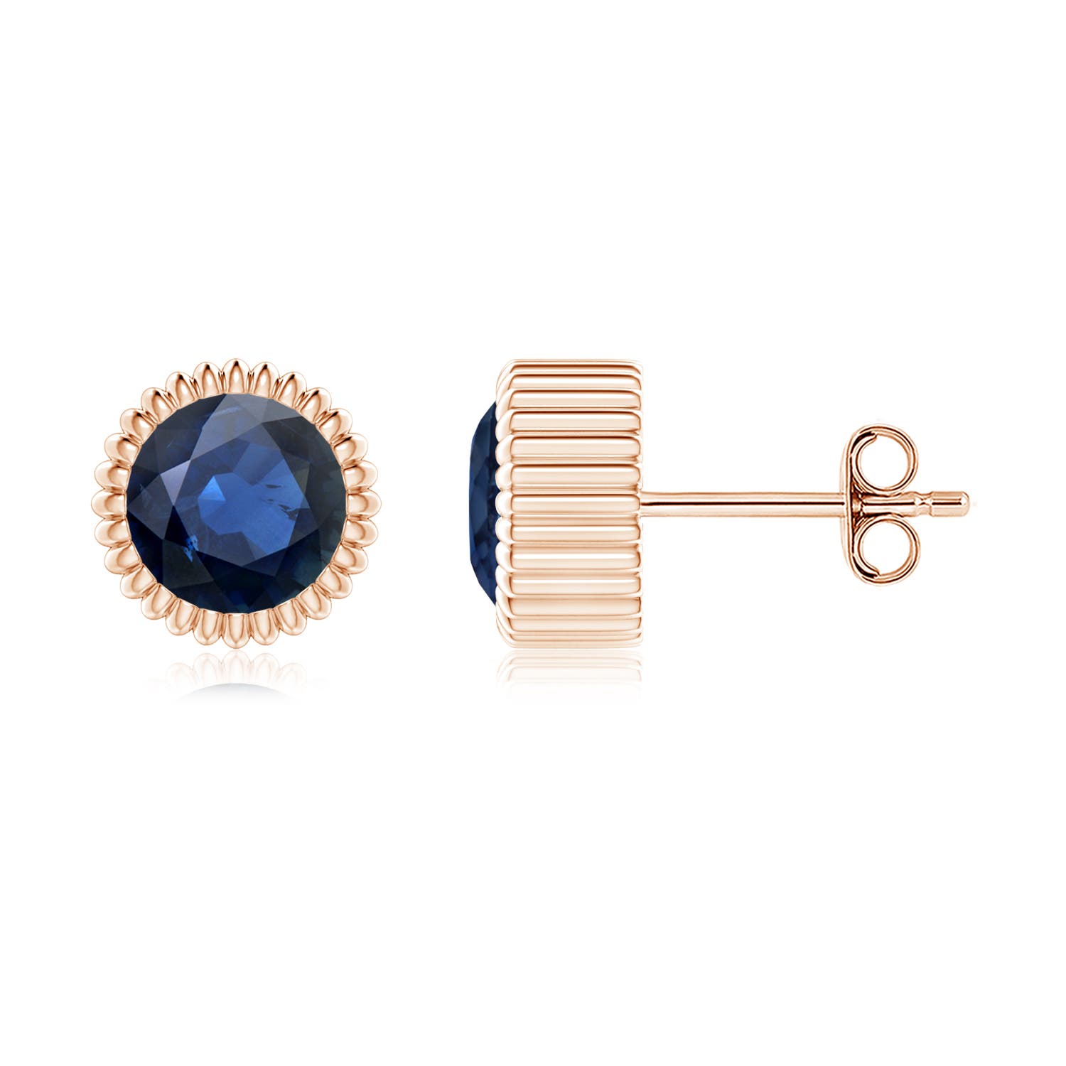 AA - Blue Sapphire / 2 CT / 14 KT Rose Gold