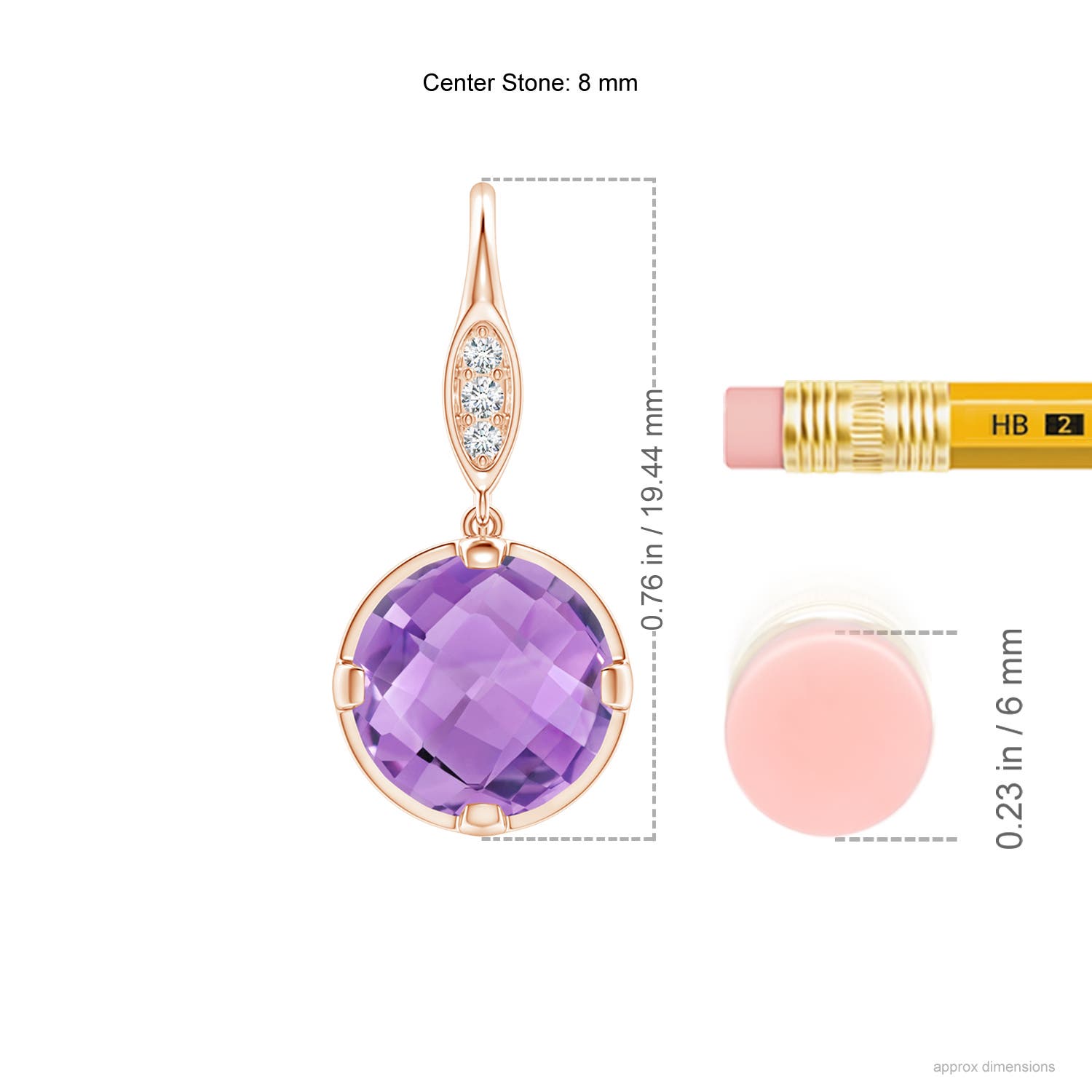 A - Amethyst / 3.73 CT / 14 KT Rose Gold