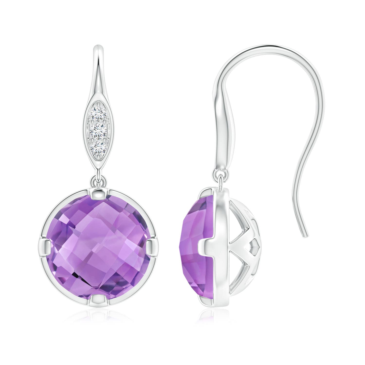 A - Amethyst / 3.73 CT / 14 KT White Gold