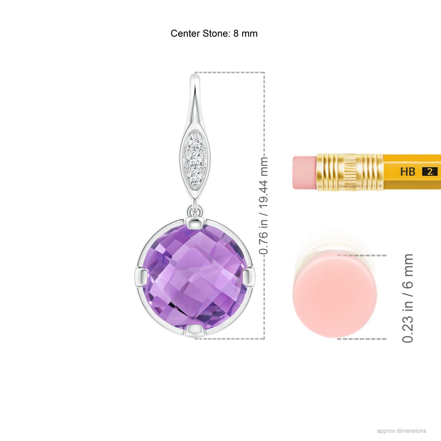 A - Amethyst / 3.73 CT / 14 KT White Gold