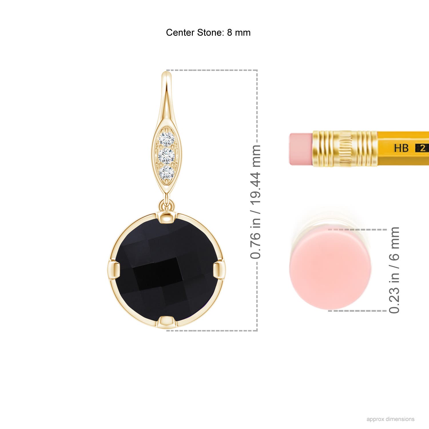 AAA - Black Onyx / 4.83 CT / 14 KT Yellow Gold