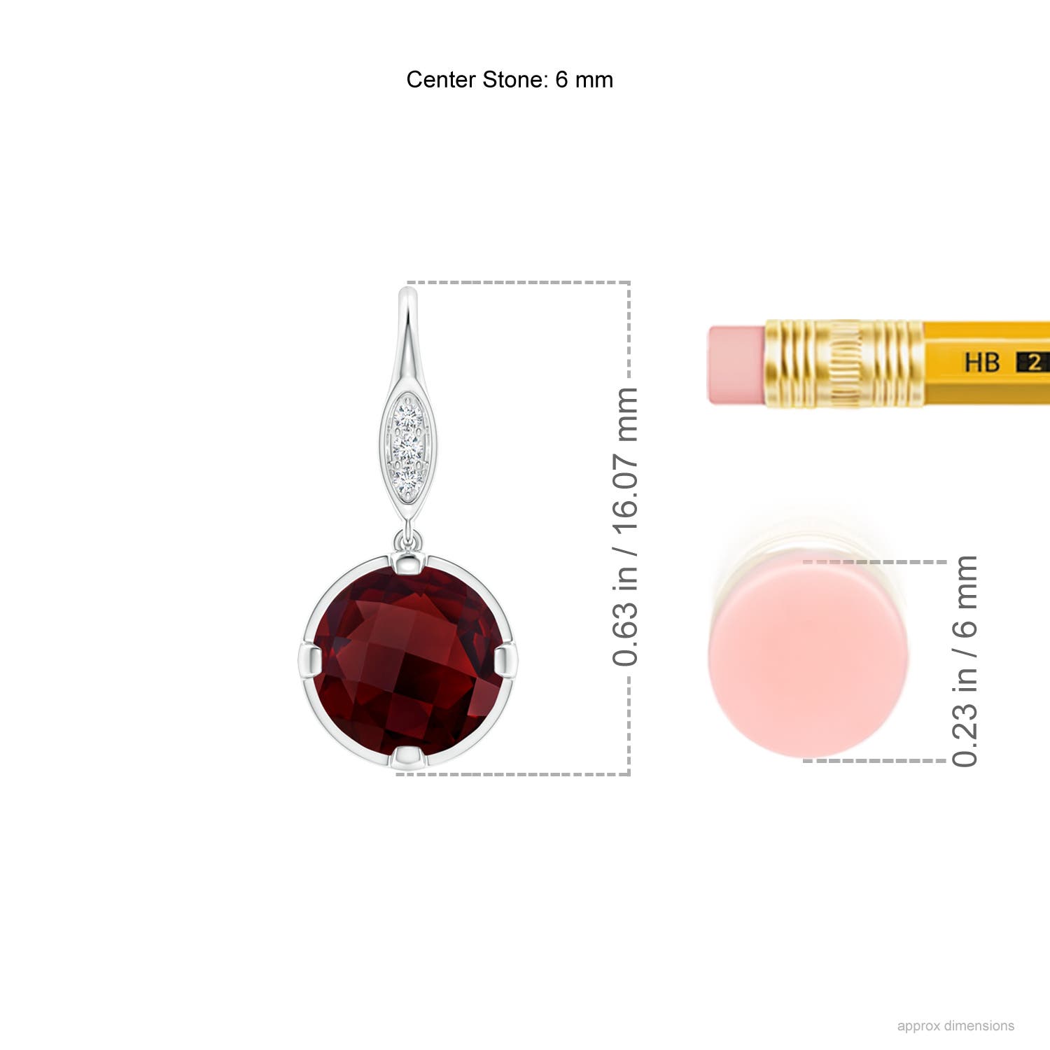 AA - Garnet / 1.81 CT / 14 KT White Gold