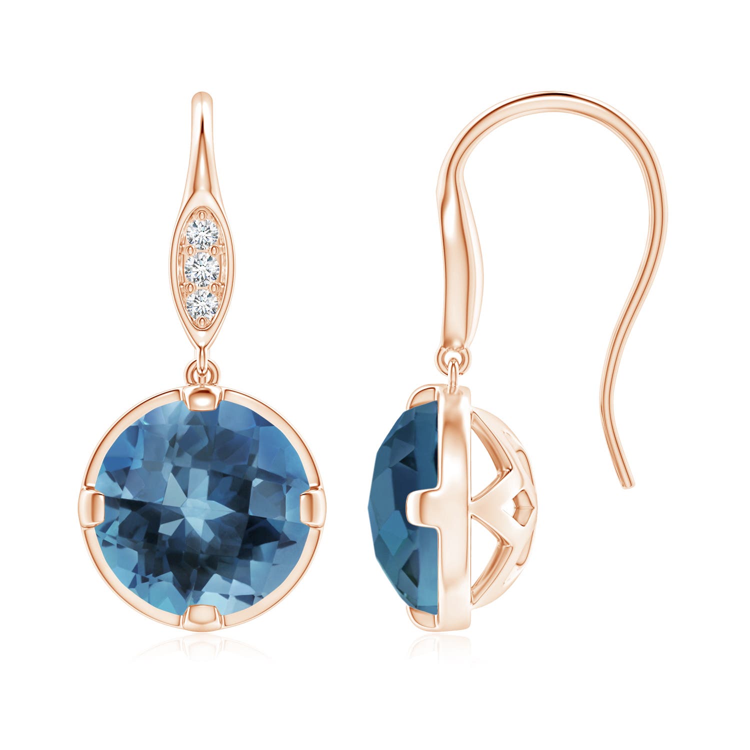 A - London Blue Topaz / 4.93 CT / 14 KT Rose Gold