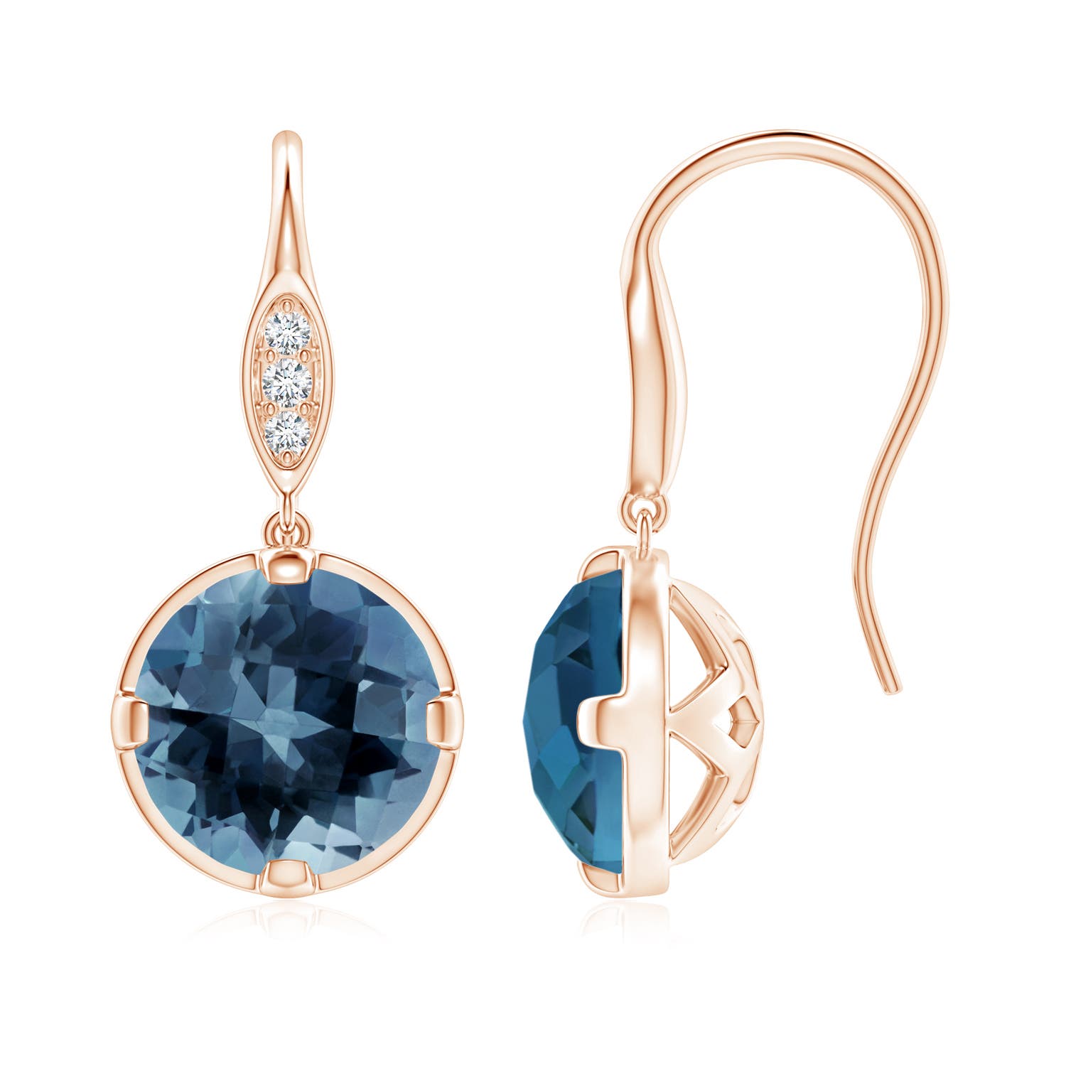 AA - London Blue Topaz / 4.93 CT / 14 KT Rose Gold