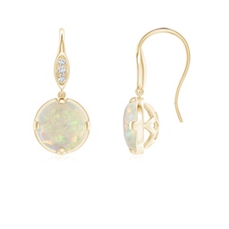 Dangle Yellow Gold Opal Earrings