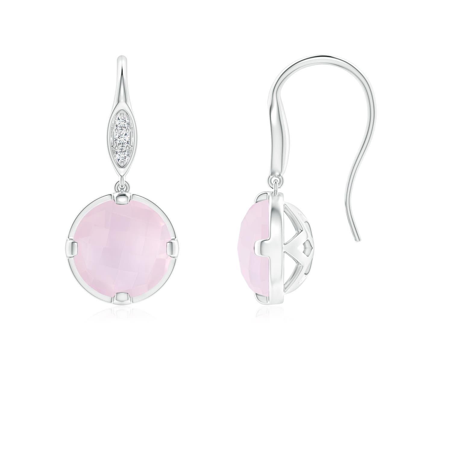 A - Rose Quartz / 1.31 CT / 14 KT White Gold