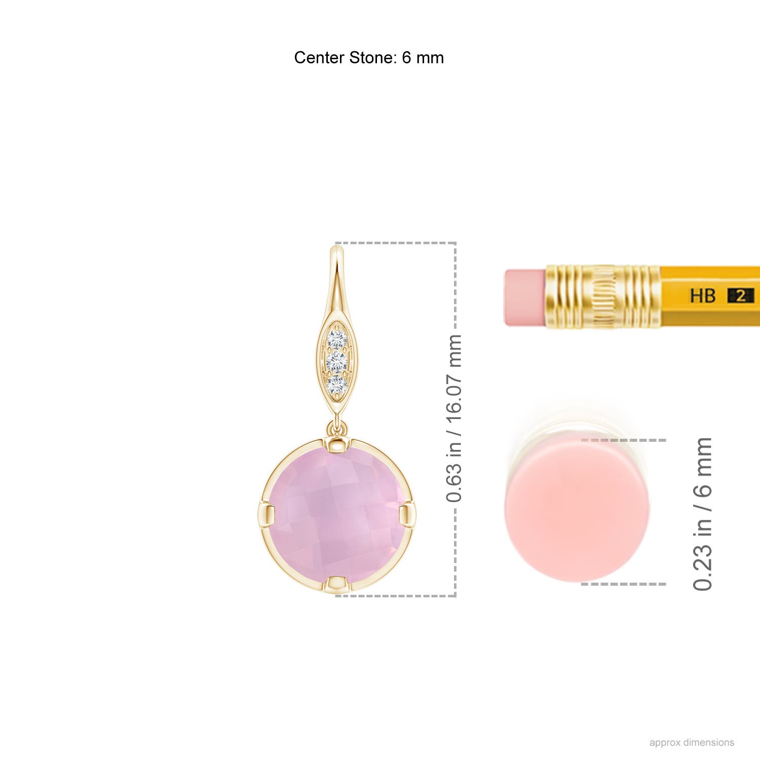 AAAA - Rose Quartz / 1.31 CT / 14 KT Yellow Gold