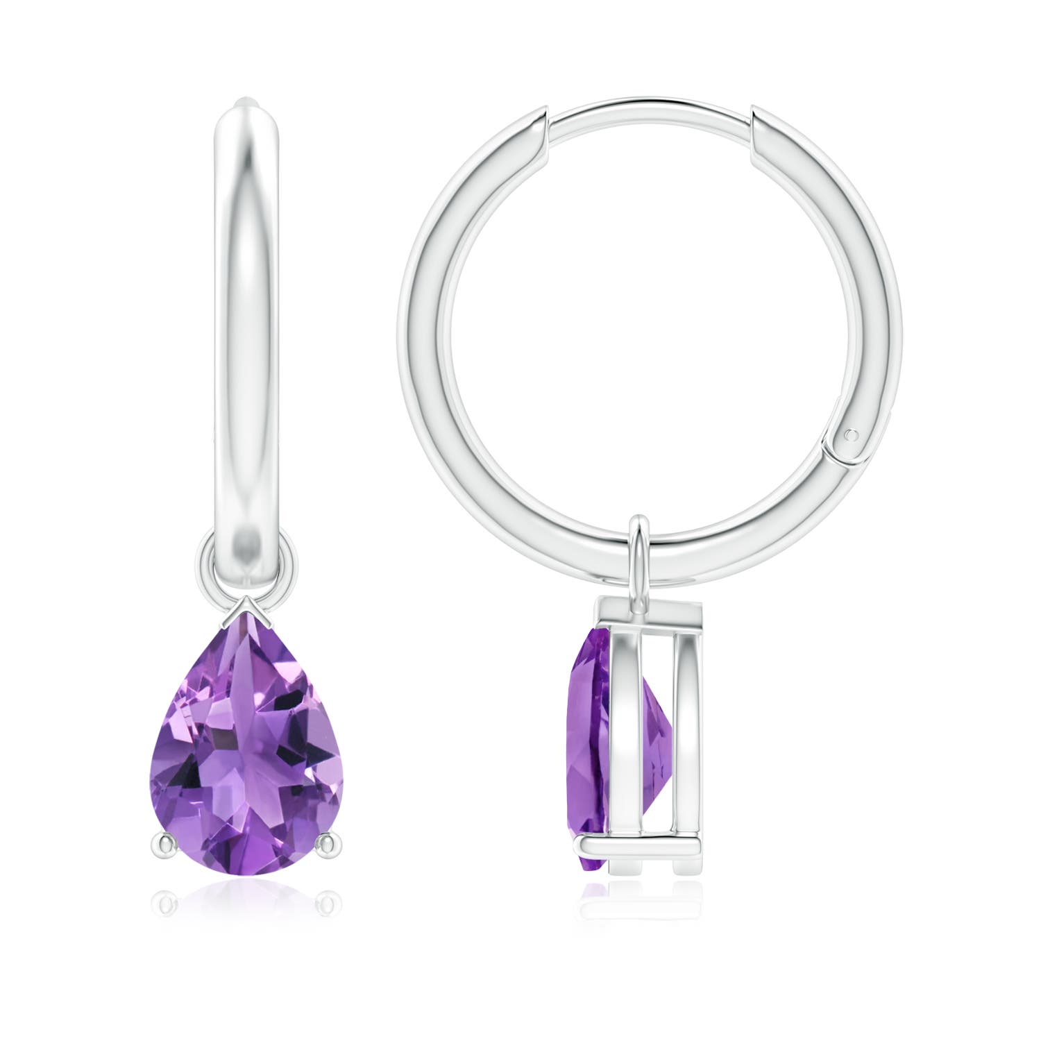 AA - Amethyst / 2 CT / 14 KT White Gold