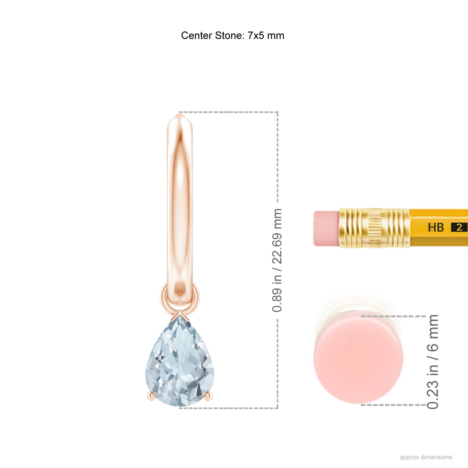 A - Aquamarine / 1.1 CT / 14 KT Rose Gold