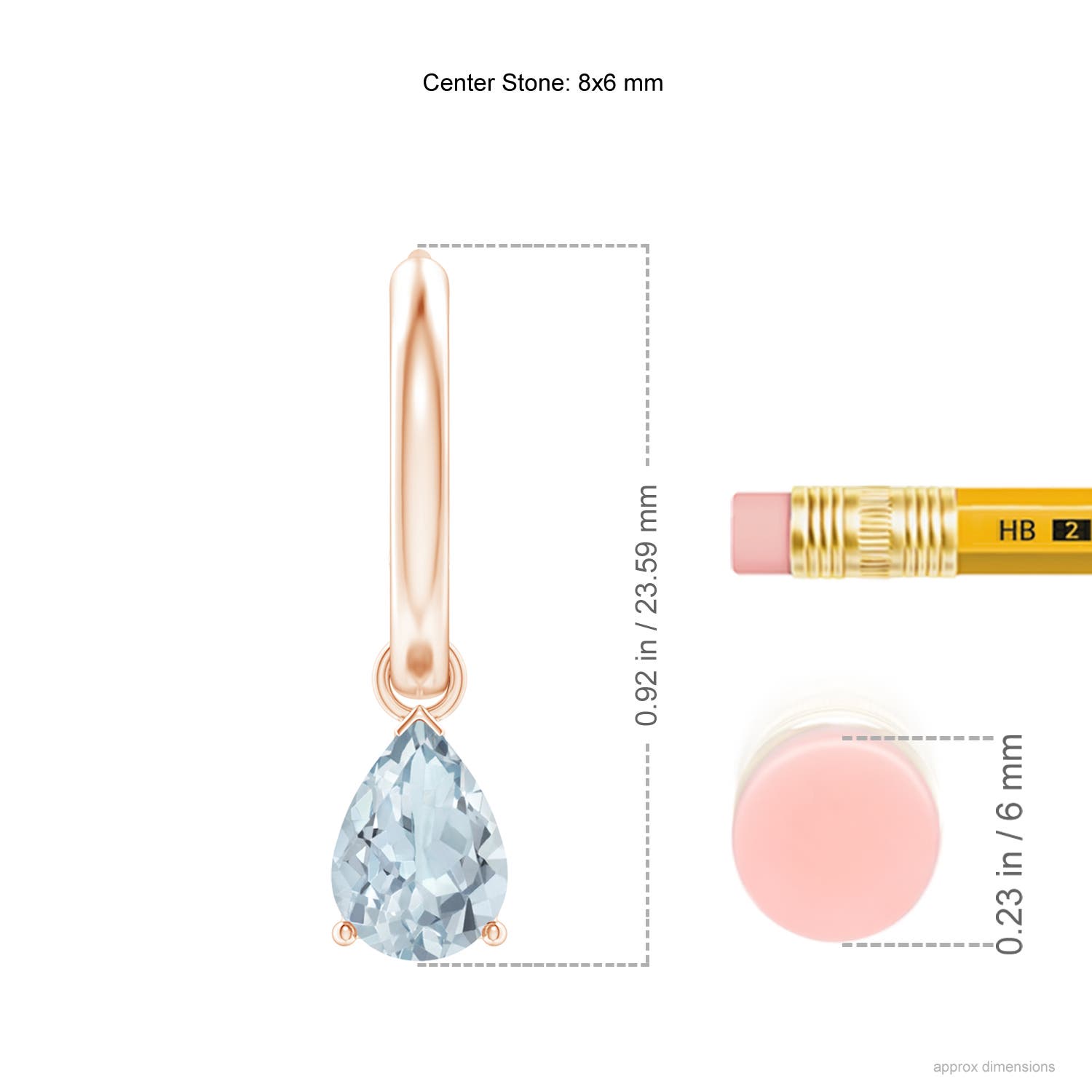 A - Aquamarine / 1.7 CT / 14 KT Rose Gold