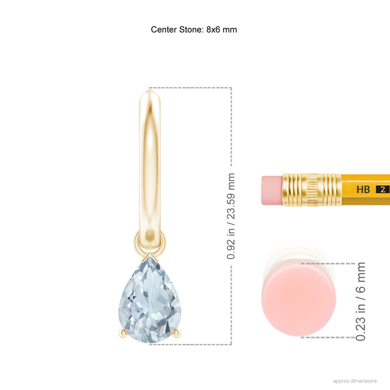 A - Aquamarine / 1.7 CT / 14 KT Yellow Gold