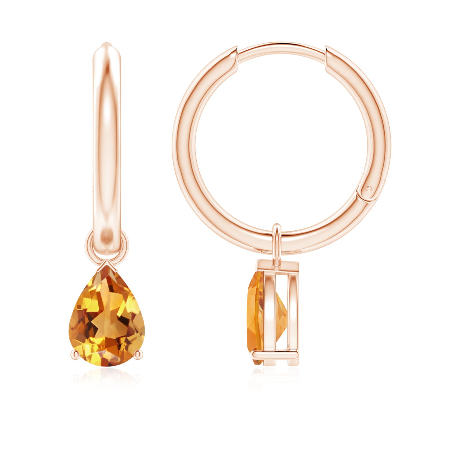 AA - Citrine / 1.2 CT / 14 KT Rose Gold