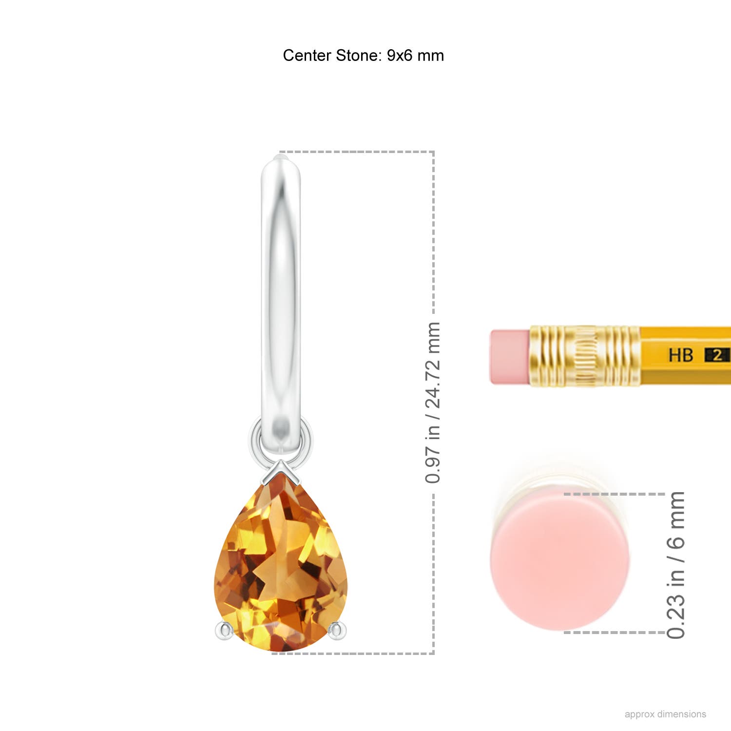 AA - Citrine / 2.4 CT / 14 KT White Gold