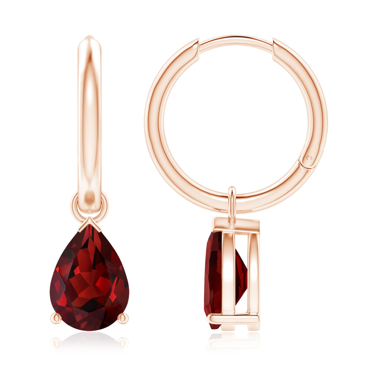 AAAA - Garnet / 3 CT / 14 KT Rose Gold