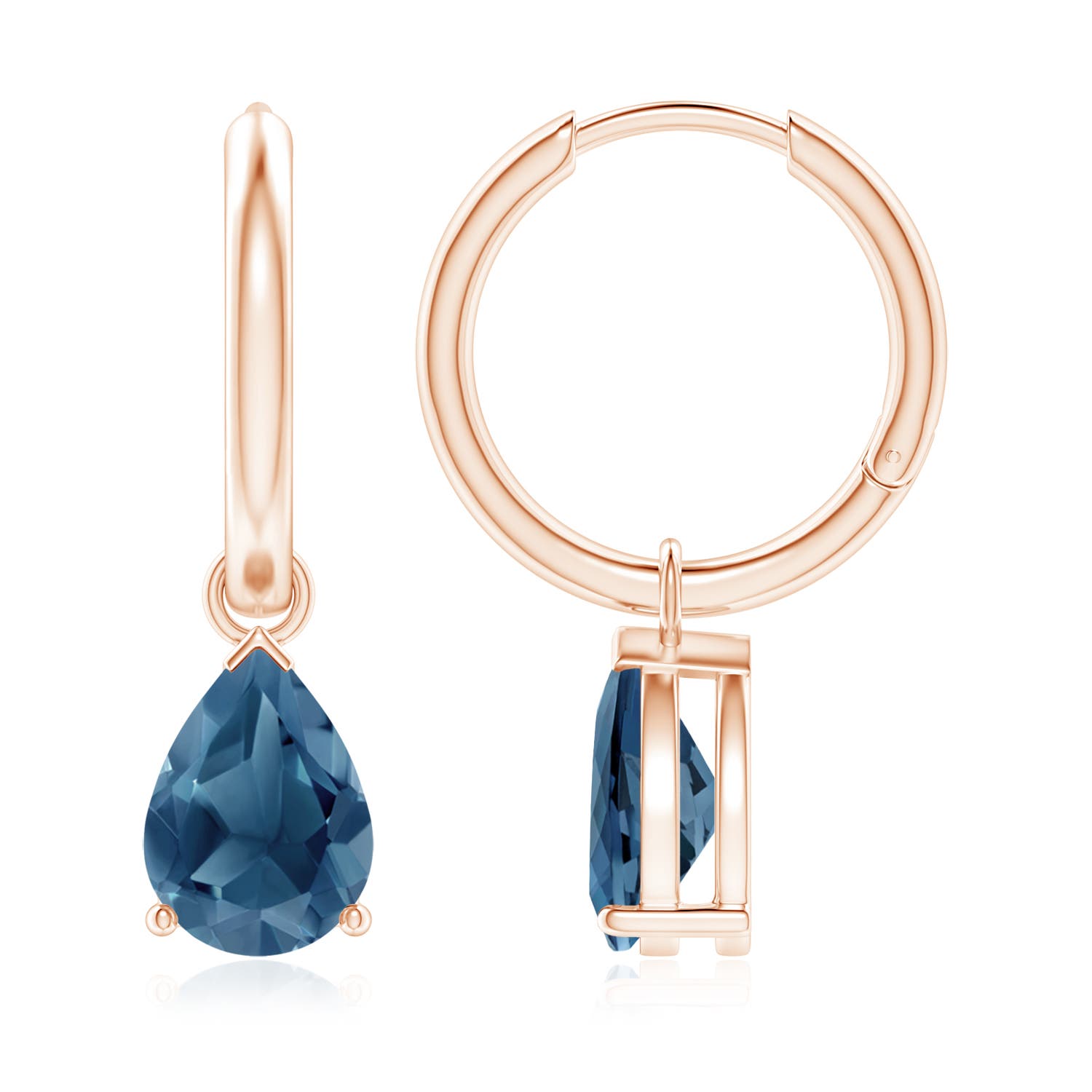 A - London Blue Topaz / 3.3 CT / 14 KT Rose Gold