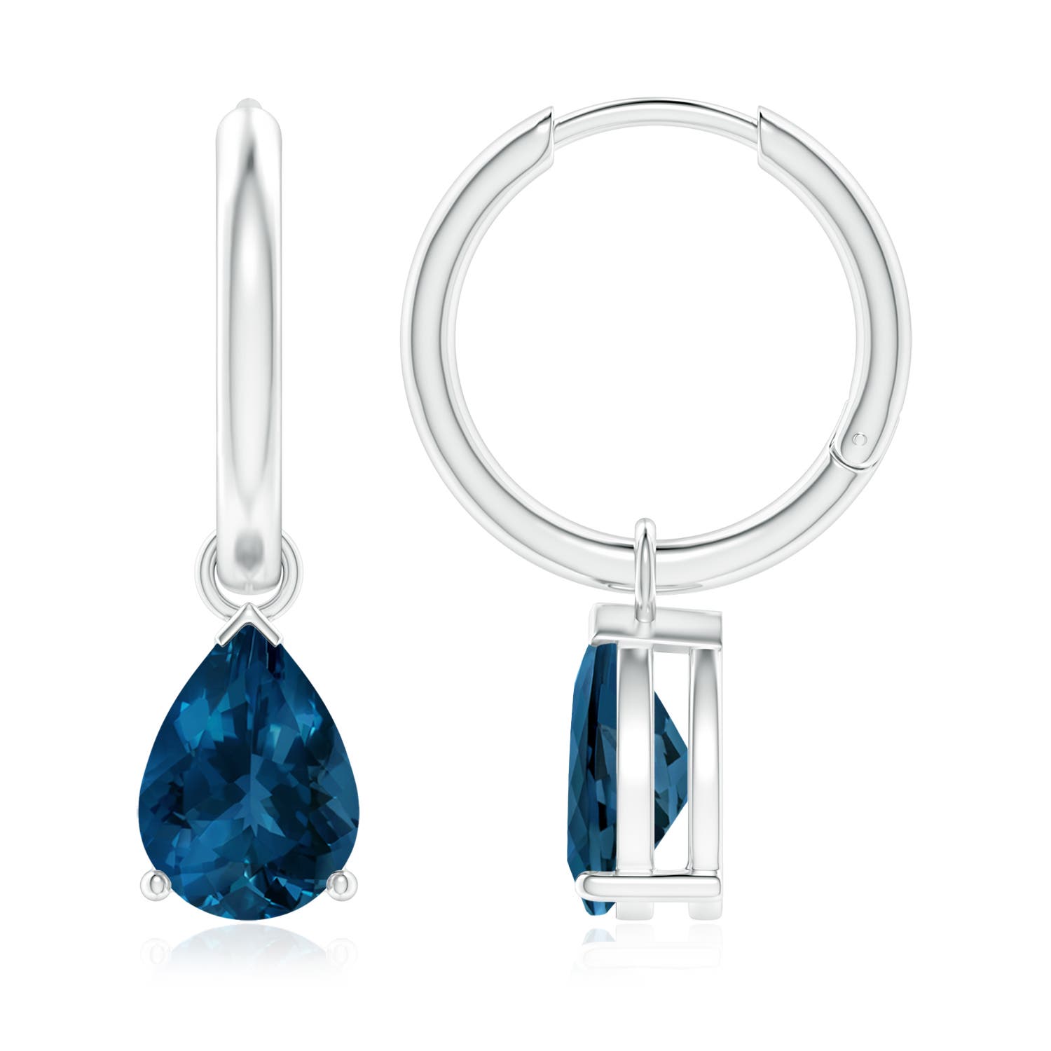 AAA - London Blue Topaz / 3.3 CT / 14 KT White Gold