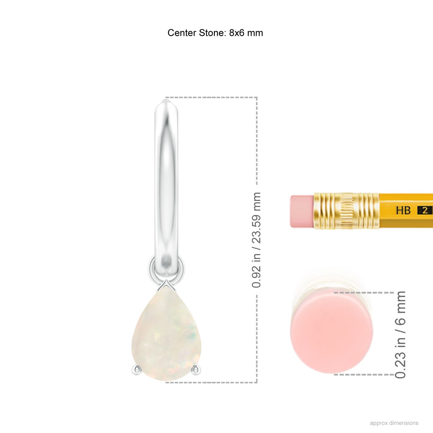 A - Opal / 1.4 CT / 14 KT White Gold