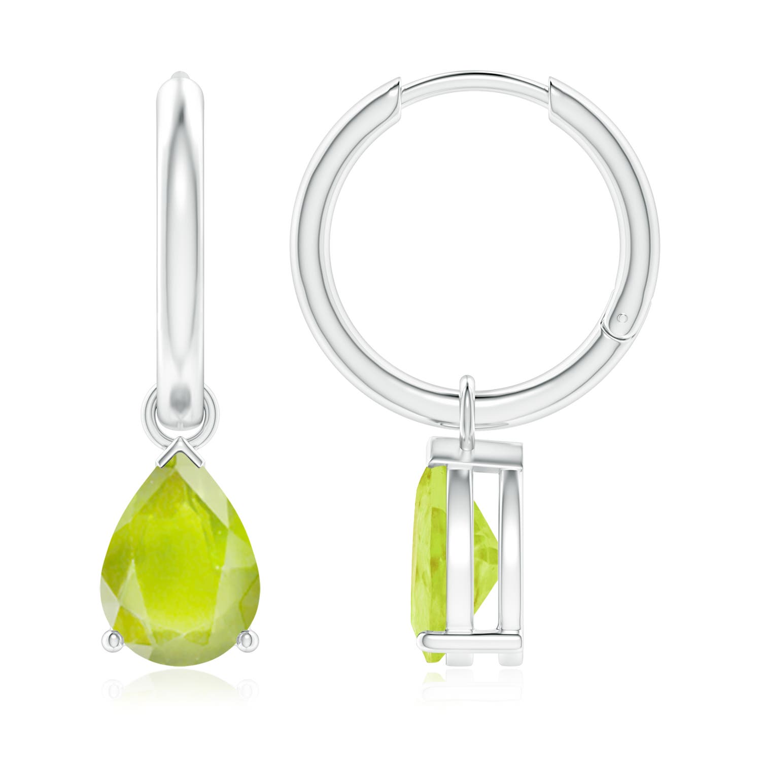 A - Peridot / 2.6 CT / 14 KT White Gold