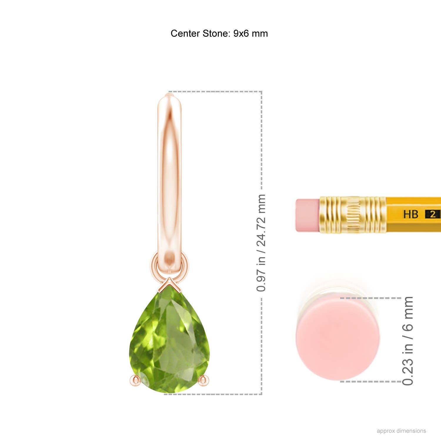 AA - Peridot / 2.6 CT / 14 KT Rose Gold