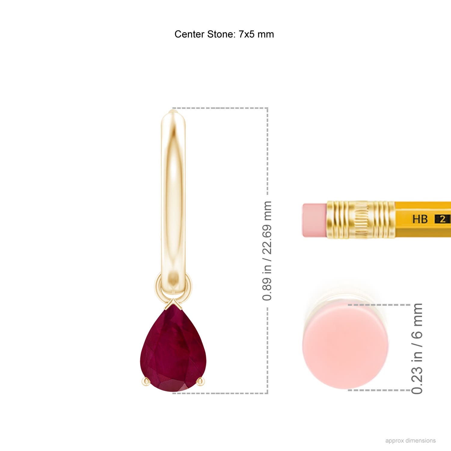 A - Ruby / 1.6 CT / 14 KT Yellow Gold