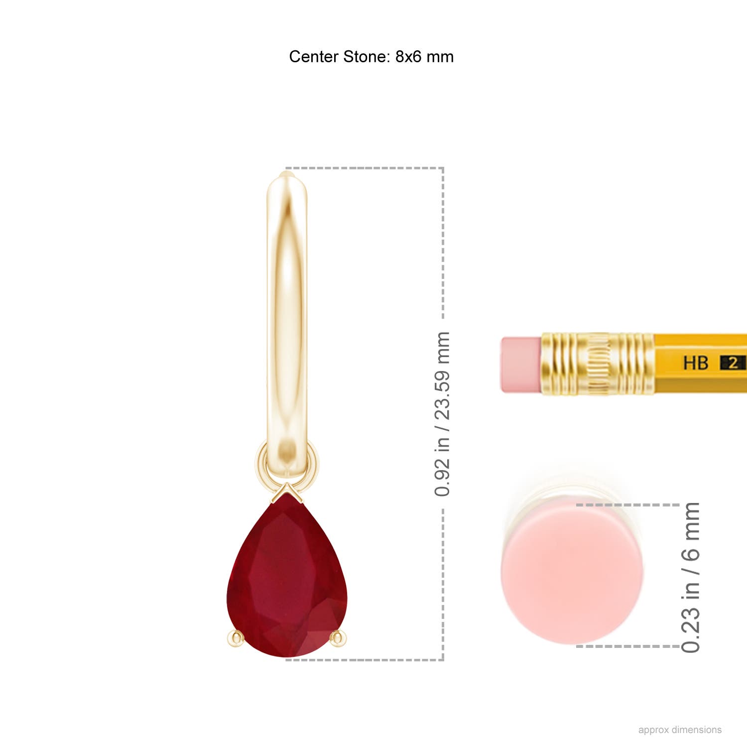 AA - Ruby / 2.3 CT / 14 KT Yellow Gold