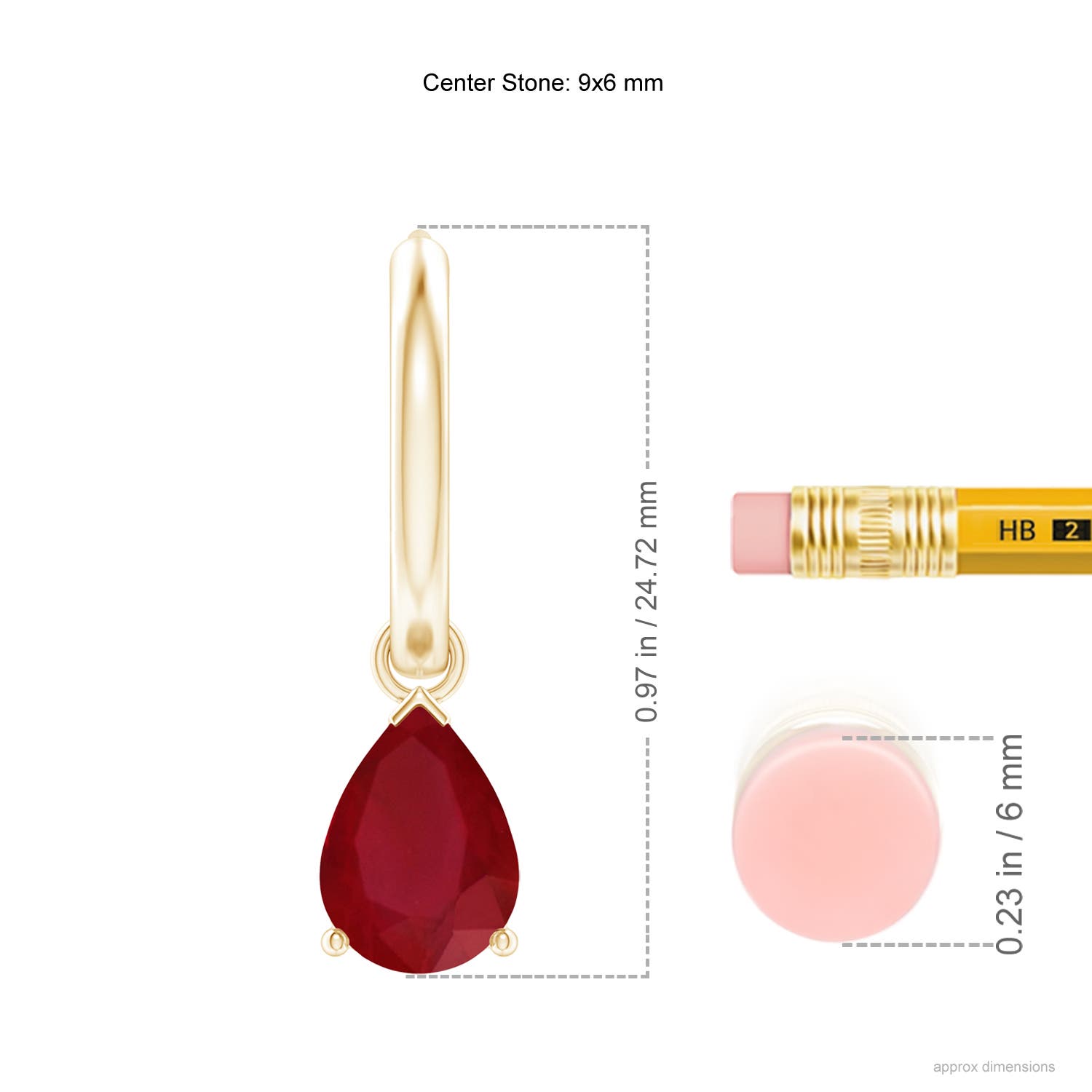 AA - Ruby / 3.4 CT / 14 KT Yellow Gold