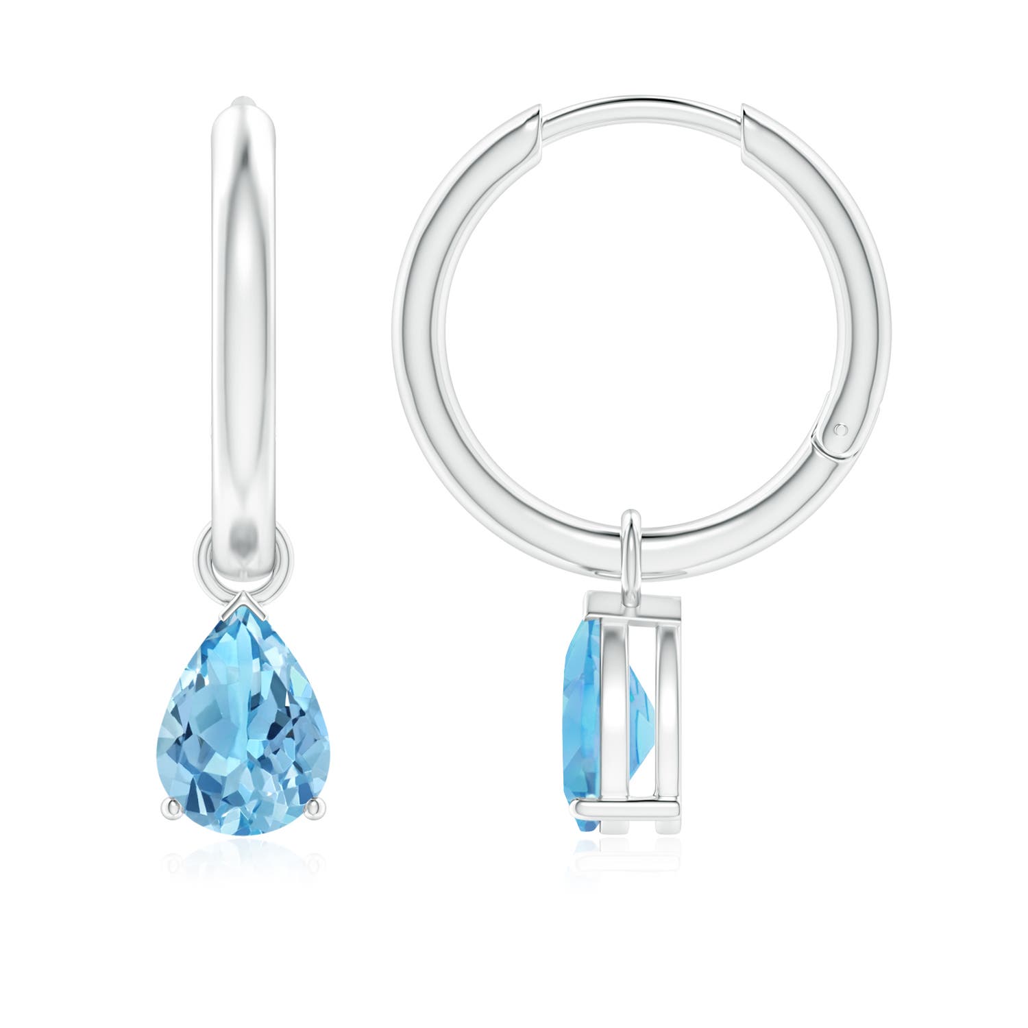 A - Swiss Blue Topaz / 1.6 CT / 14 KT White Gold