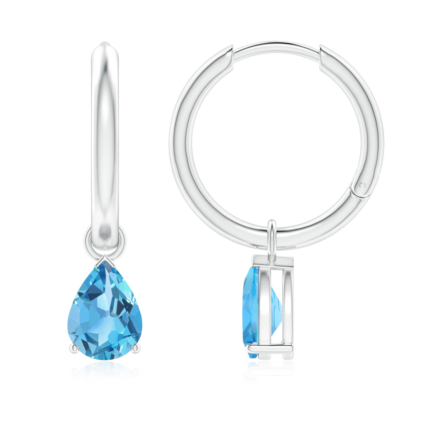 AA - Swiss Blue Topaz / 1.6 CT / 14 KT White Gold