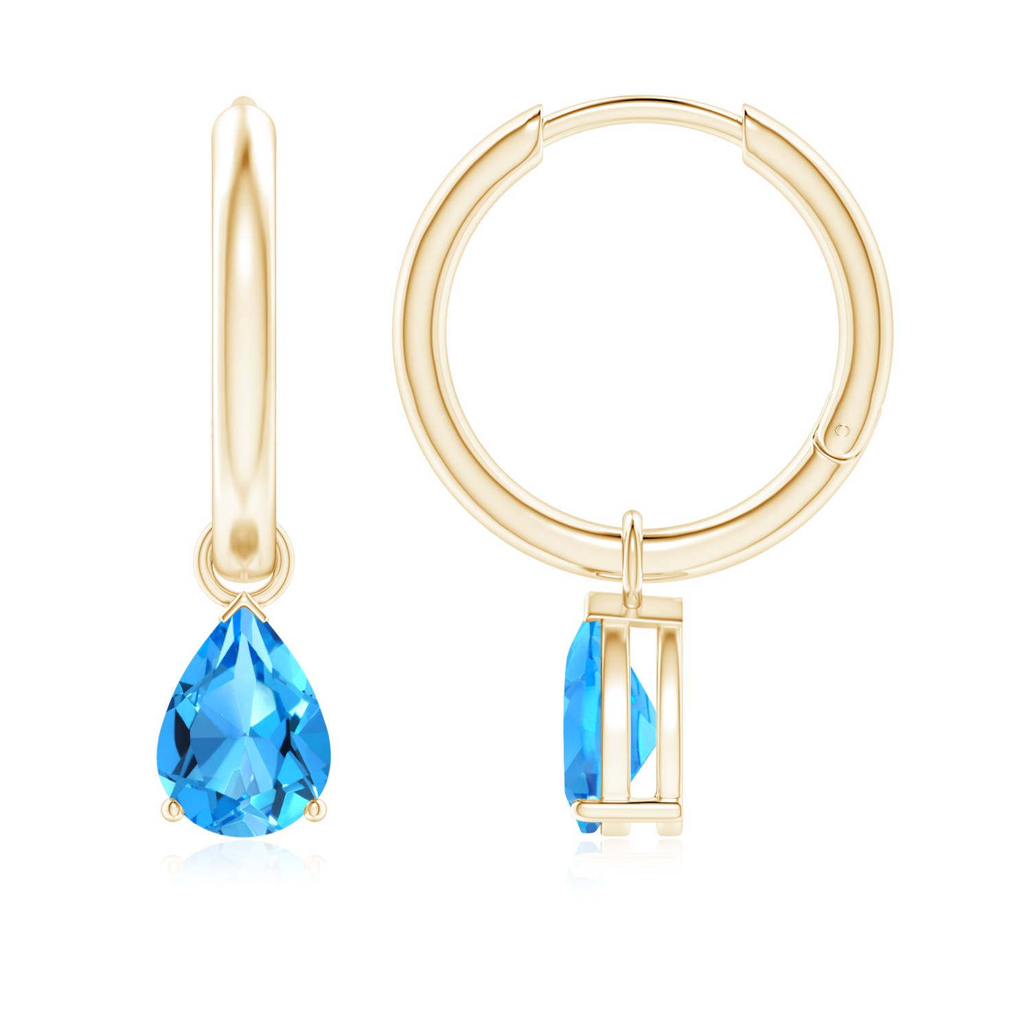 AAAA - Swiss Blue Topaz / 1.6 CT / 14 KT Yellow Gold