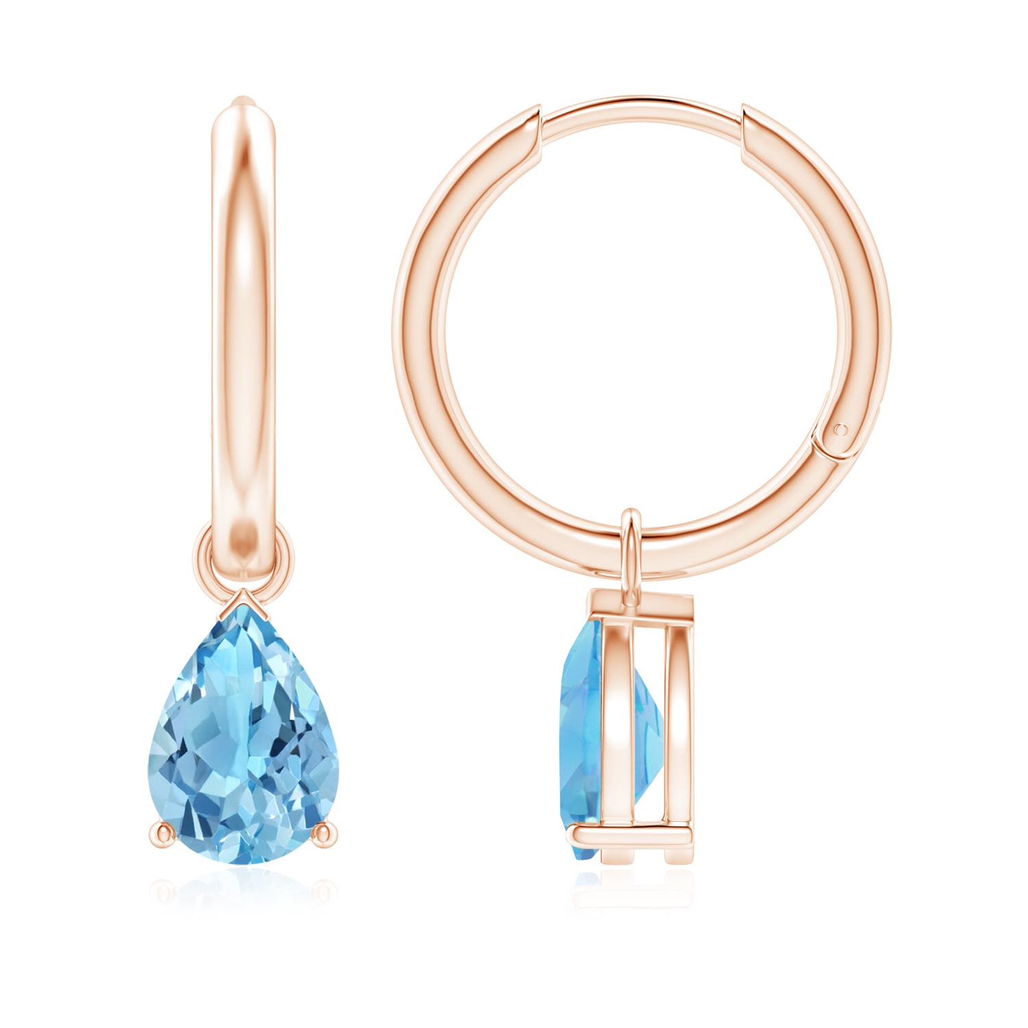 A - Swiss Blue Topaz / 3.1 CT / 14 KT Rose Gold