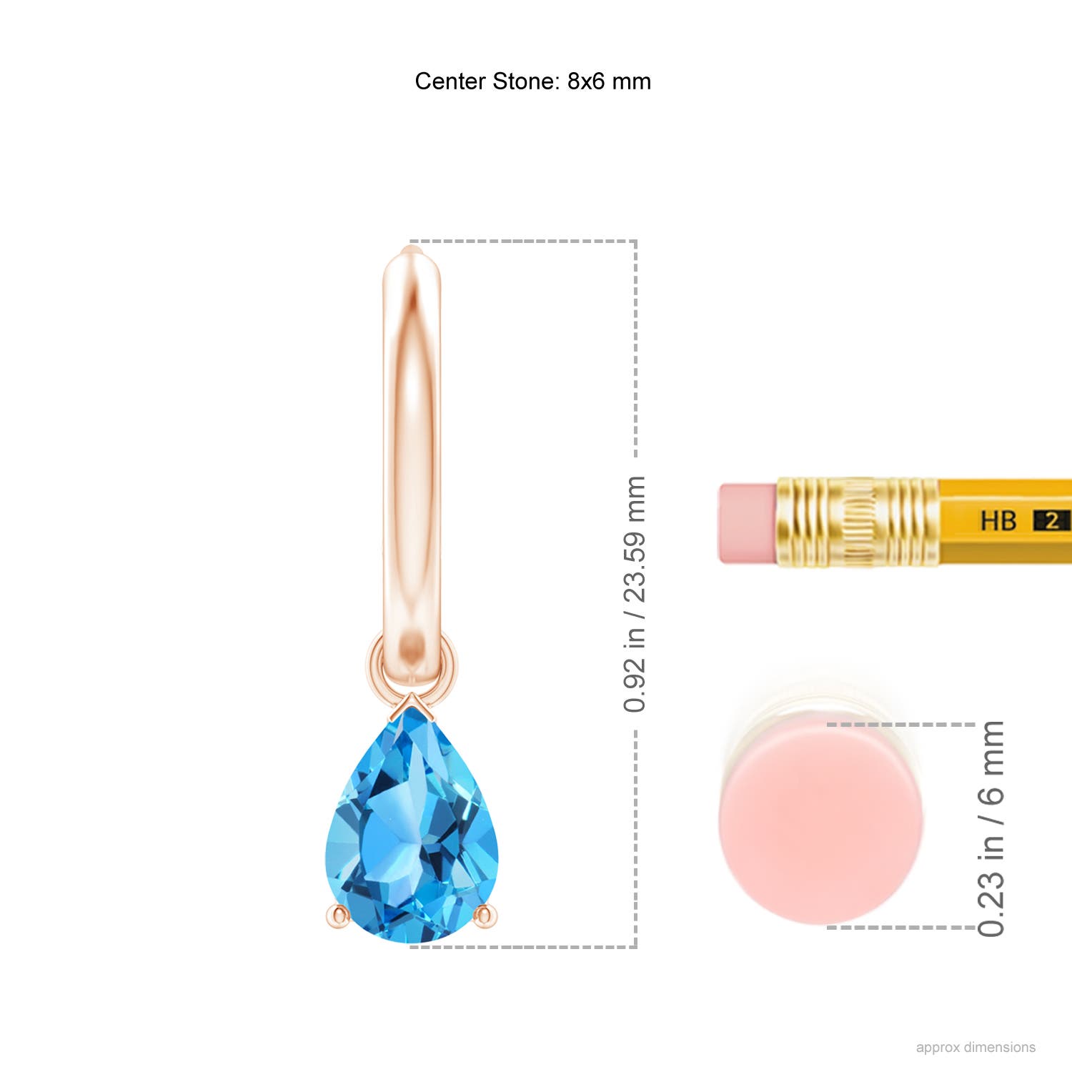 AAA - Swiss Blue Topaz / 3.1 CT / 14 KT Rose Gold