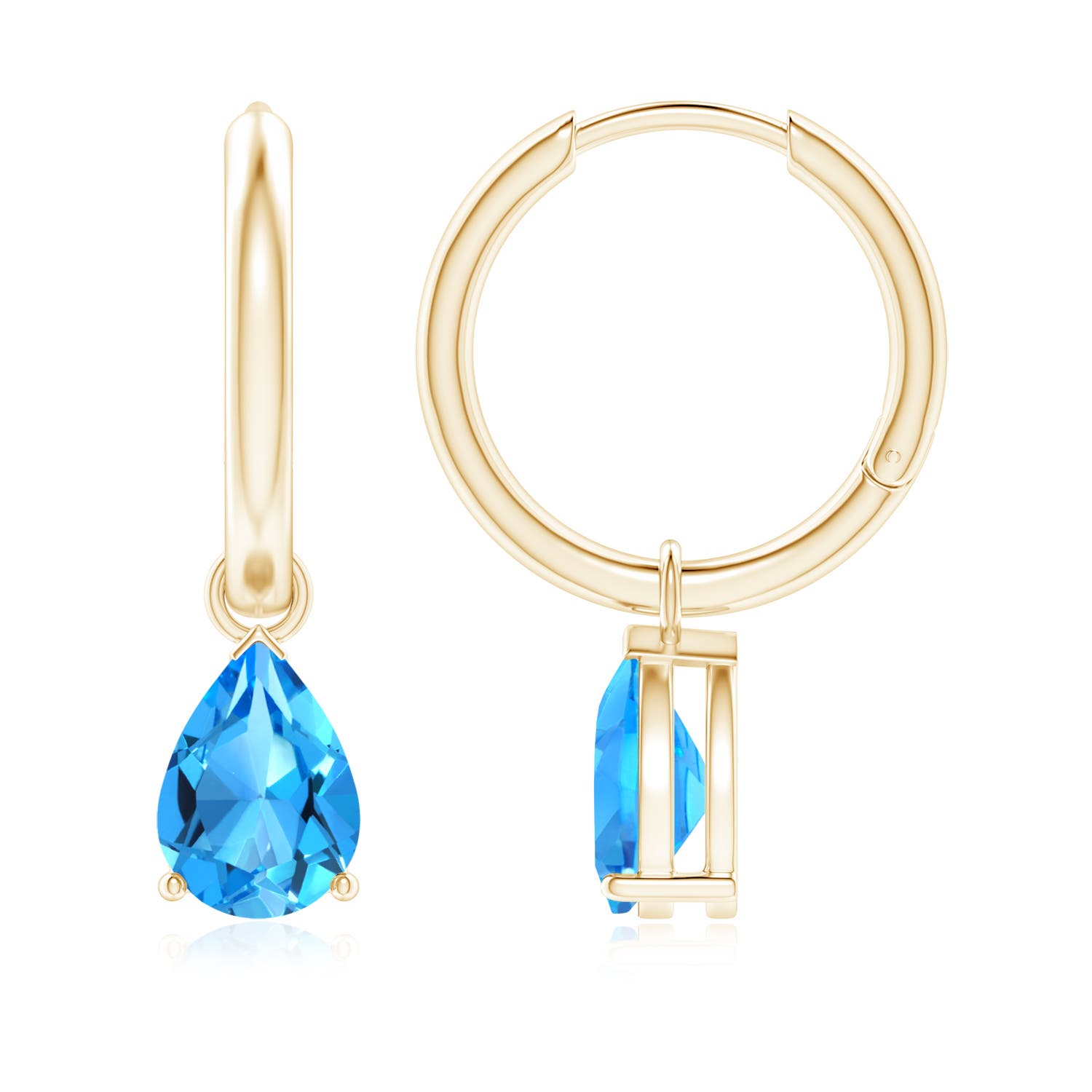 AAAA - Swiss Blue Topaz / 3.1 CT / 14 KT Yellow Gold