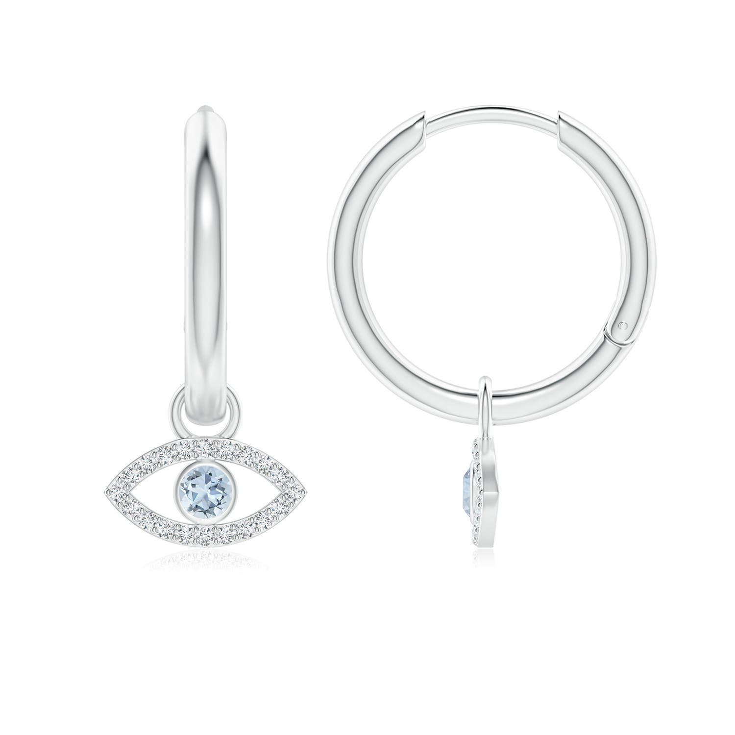 A - Aquamarine / 0.24 CT / 14 KT White Gold