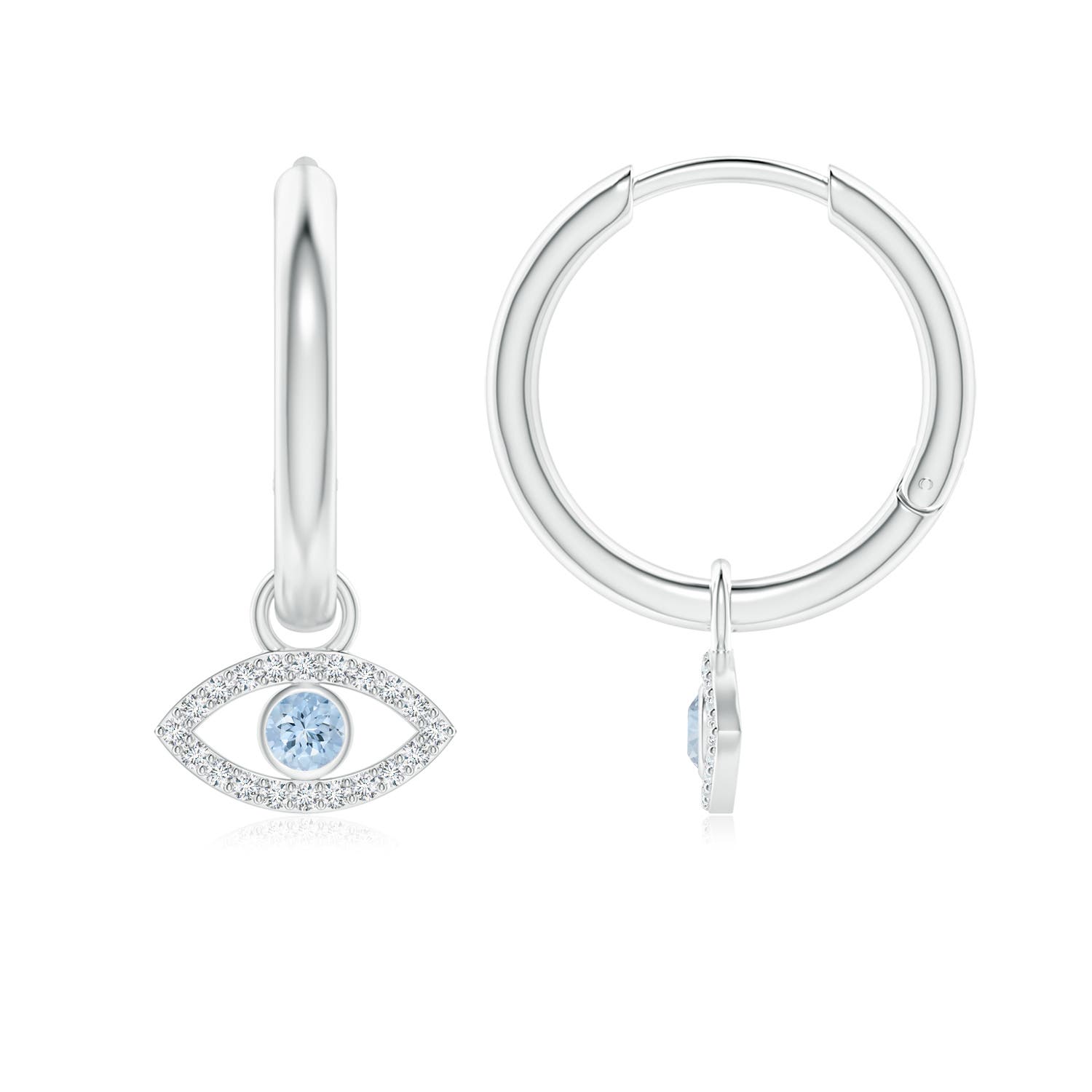 AA - Aquamarine / 0.24 CT / 14 KT White Gold