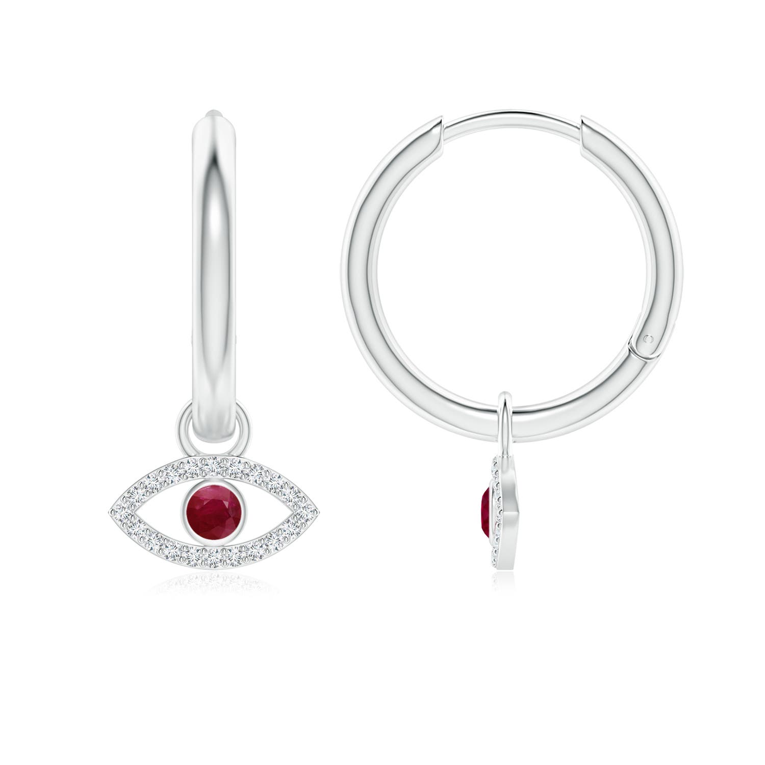 A - Ruby / 0.3 CT / 14 KT White Gold