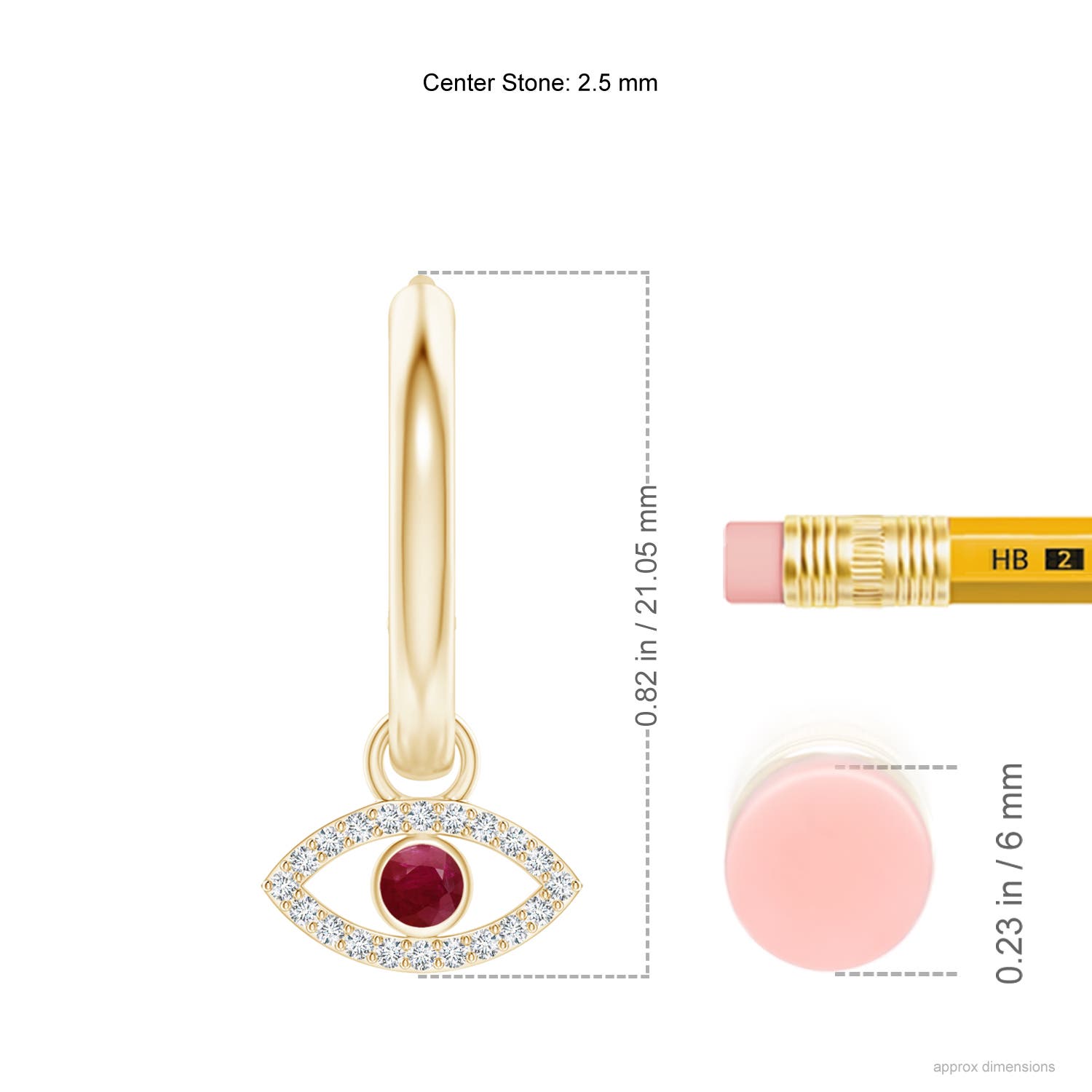 A - Ruby / 0.3 CT / 14 KT Yellow Gold