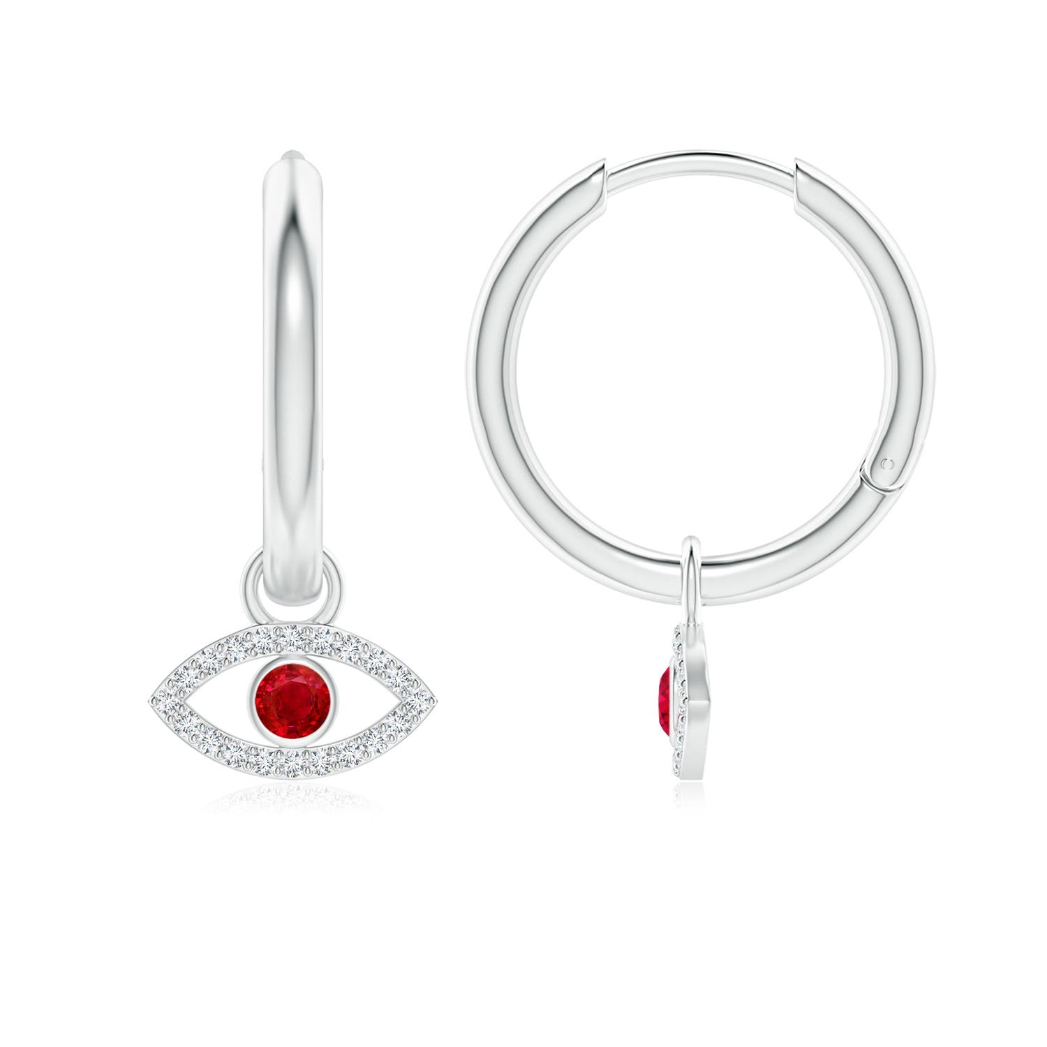 AAA - Ruby / 0.3 CT / 14 KT White Gold