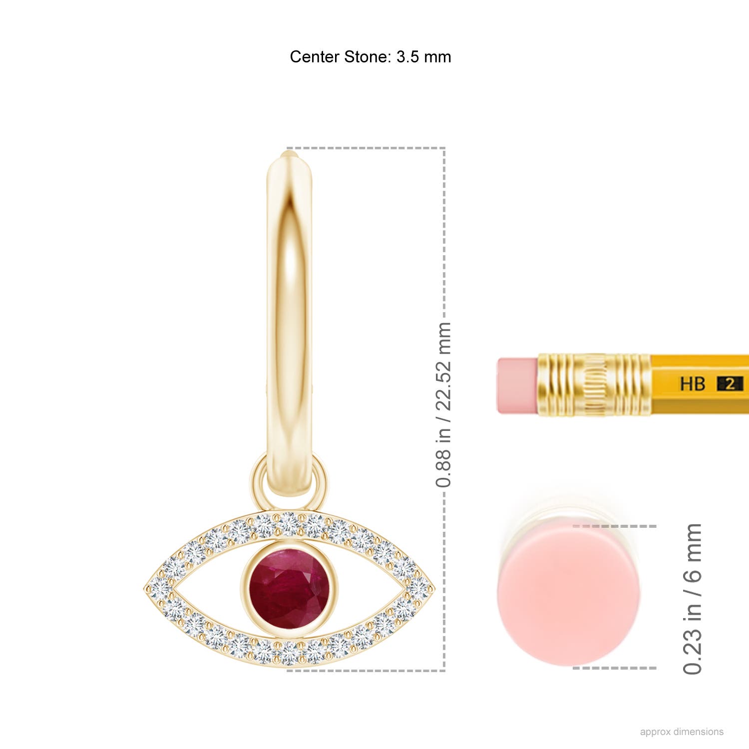 A - Ruby / 0.7 CT / 14 KT Yellow Gold