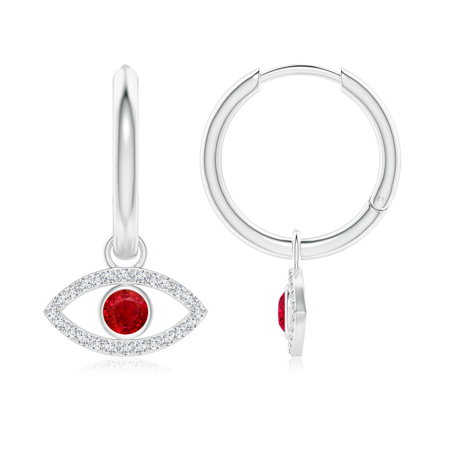 AAA - Ruby / 0.7 CT / 14 KT White Gold