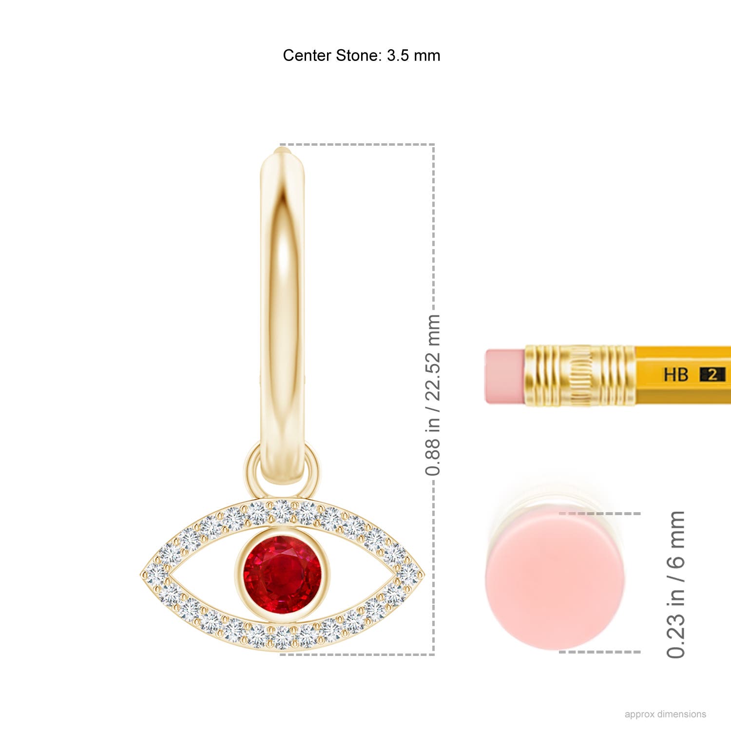 AAA - Ruby / 0.7 CT / 14 KT Yellow Gold