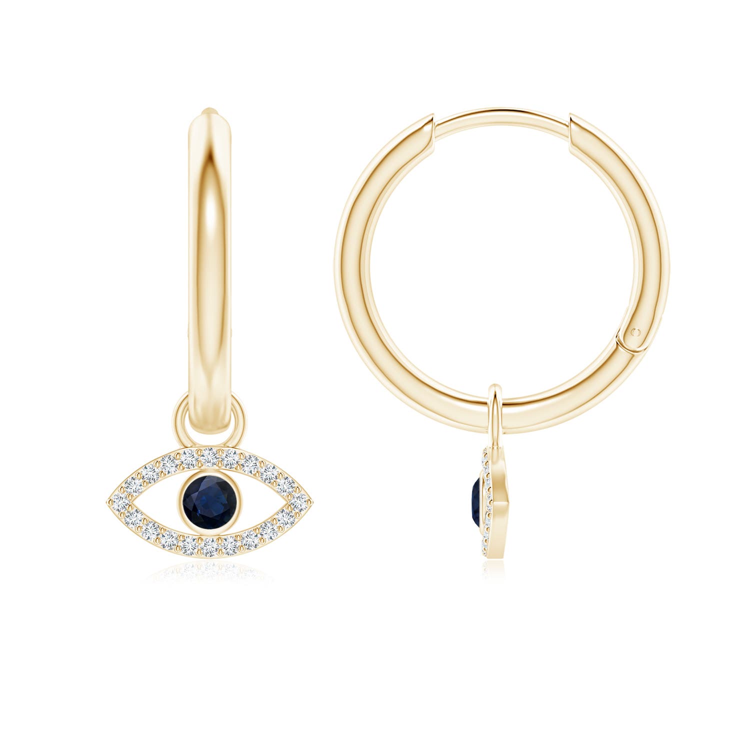 A - Blue Sapphire / 0.3 CT / 14 KT Yellow Gold