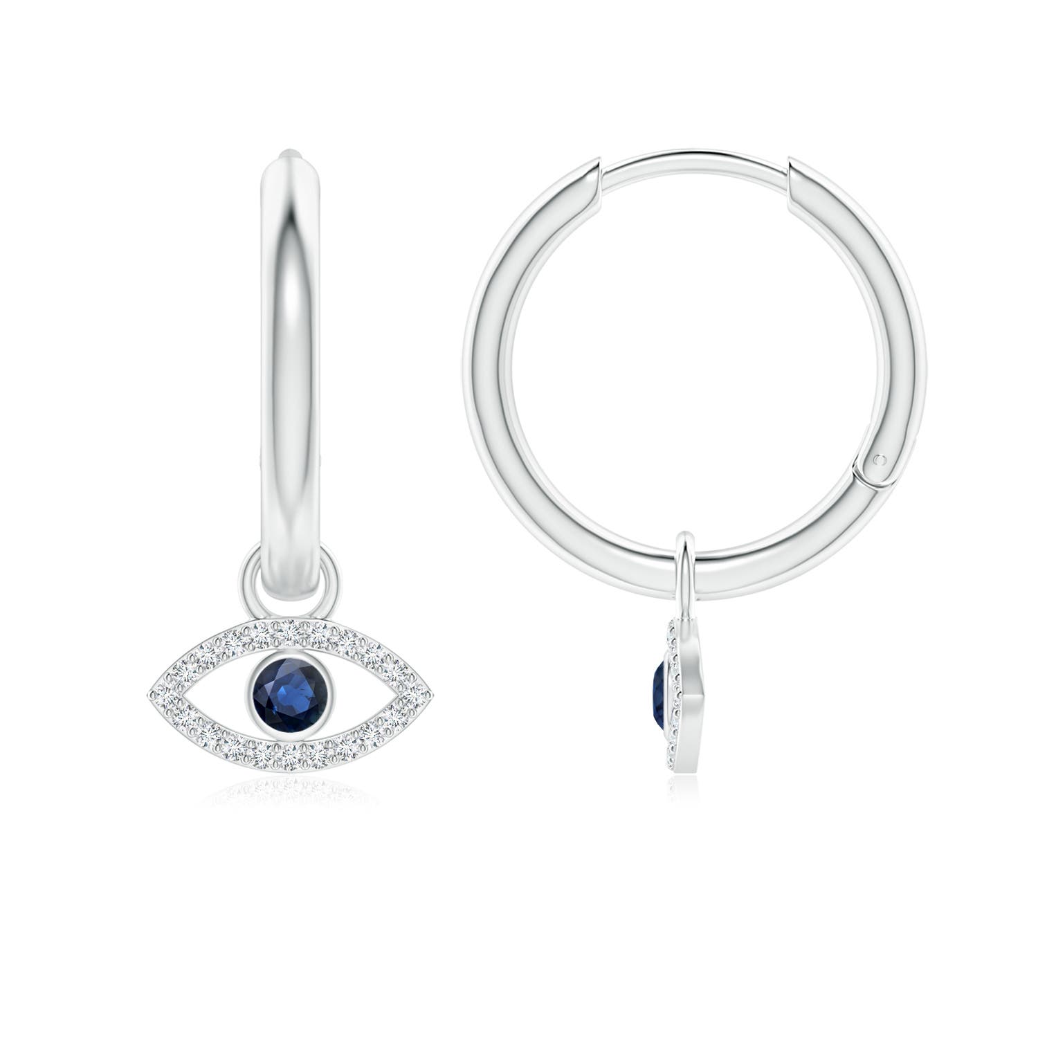 AA - Blue Sapphire / 0.3 CT / 14 KT White Gold