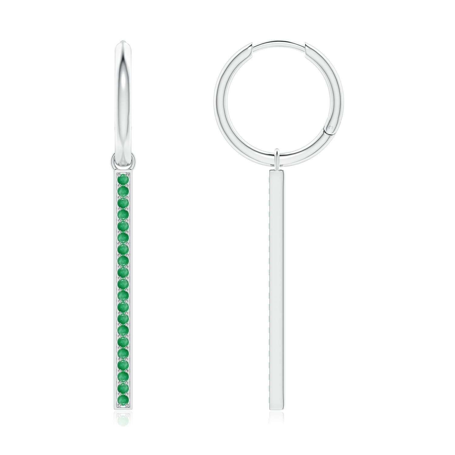 A - Emerald / 0.6 CT / 14 KT White Gold