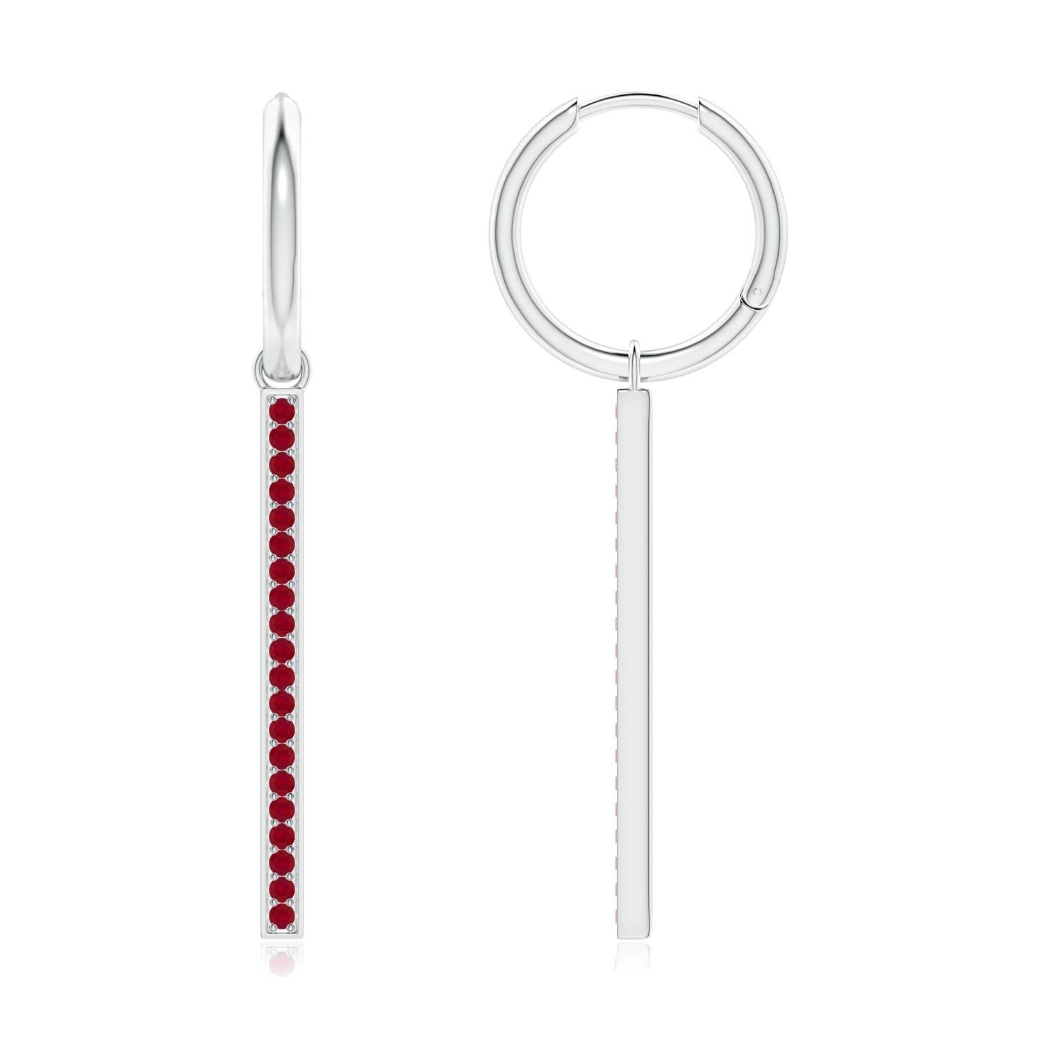 AA - Ruby / 0.6 CT / 14 KT White Gold