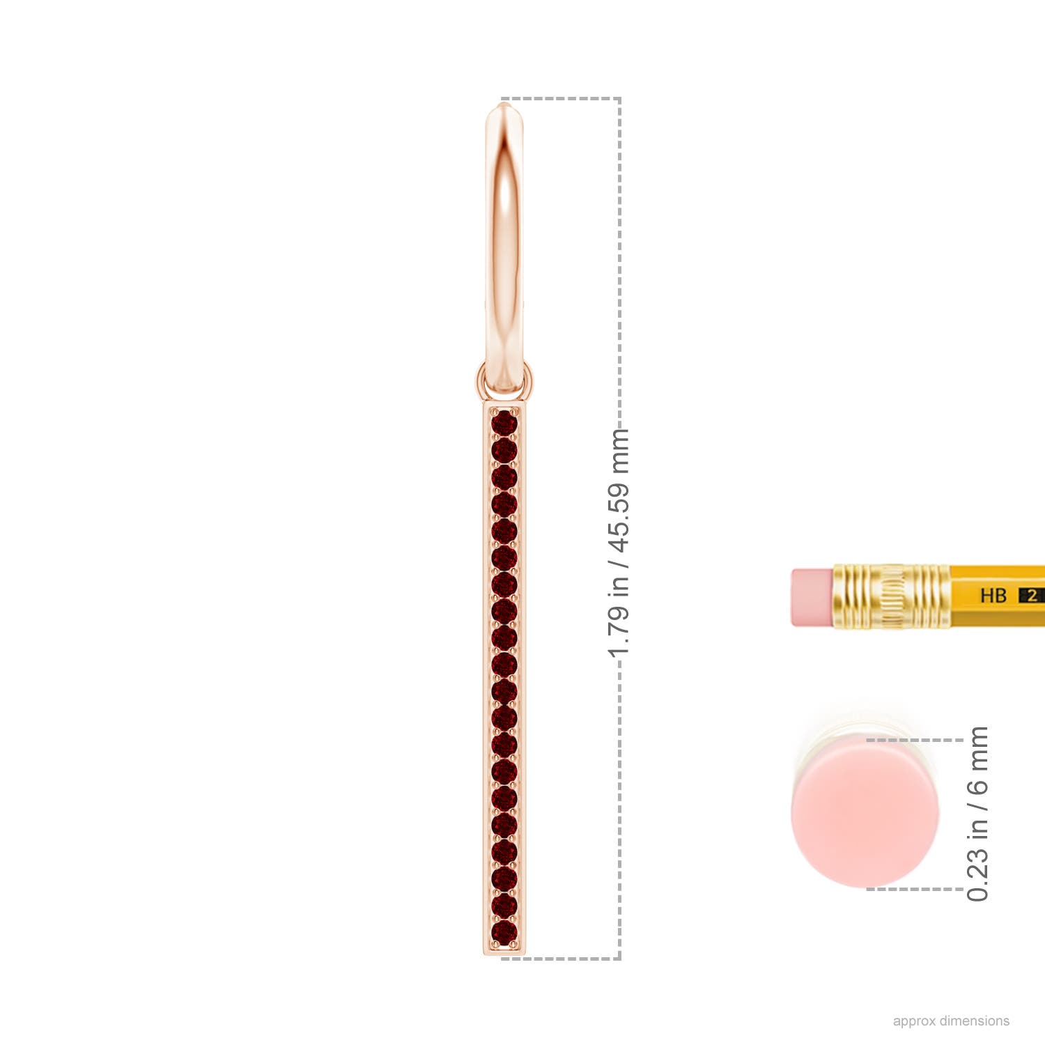 AAAA - Ruby / 0.6 CT / 14 KT Rose Gold