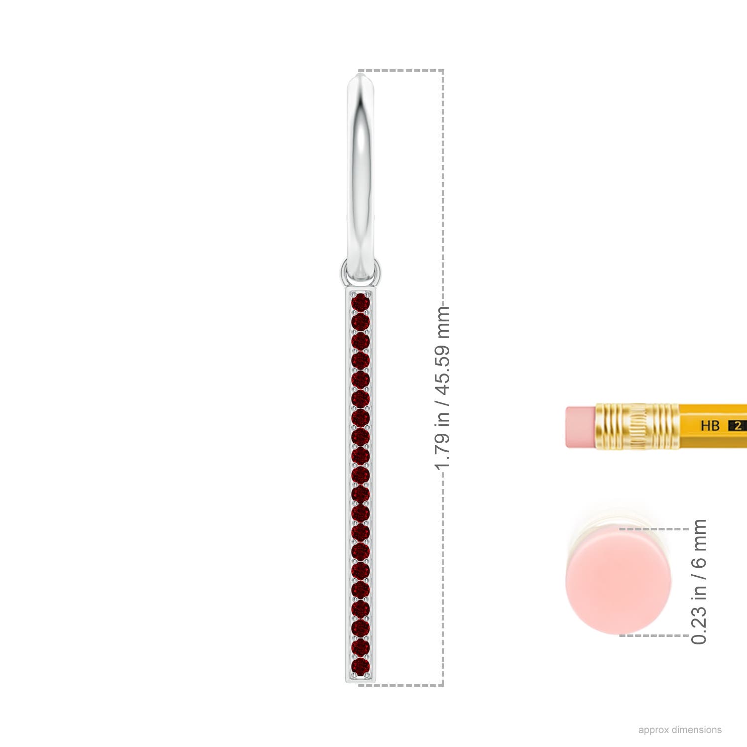 AAAA - Ruby / 0.6 CT / 14 KT White Gold