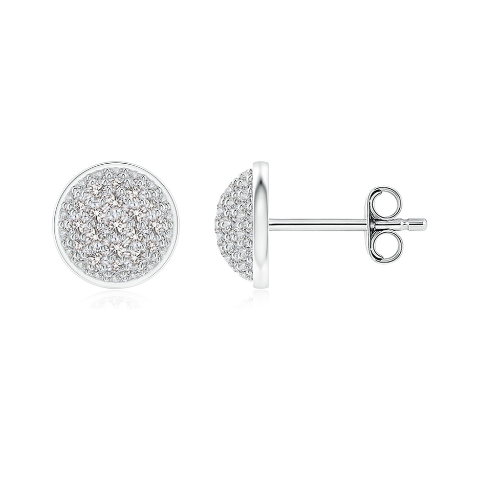 1.3mm IJI1I2 Pavé-Set Round Diamond Cluster Stud Earrings in White Gold 