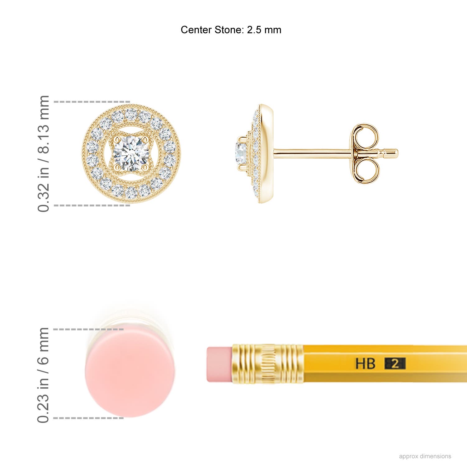 F-G, VS / 0.26 CT / 14 KT Yellow Gold