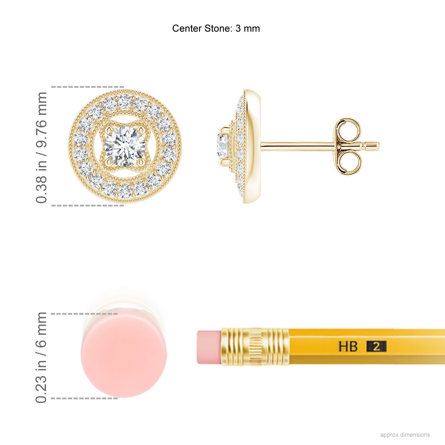 F-G, VS / 0.43 CT / 14 KT Yellow Gold